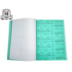 Ticket Book-Square Counter Book-Green Colour 10books